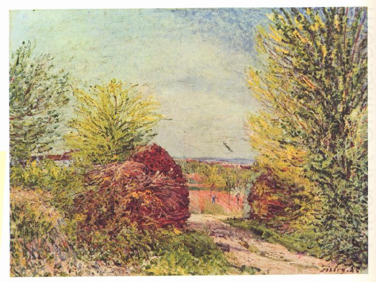 Weg in Veneux Nadon im Fruhling, Alfred Sisley